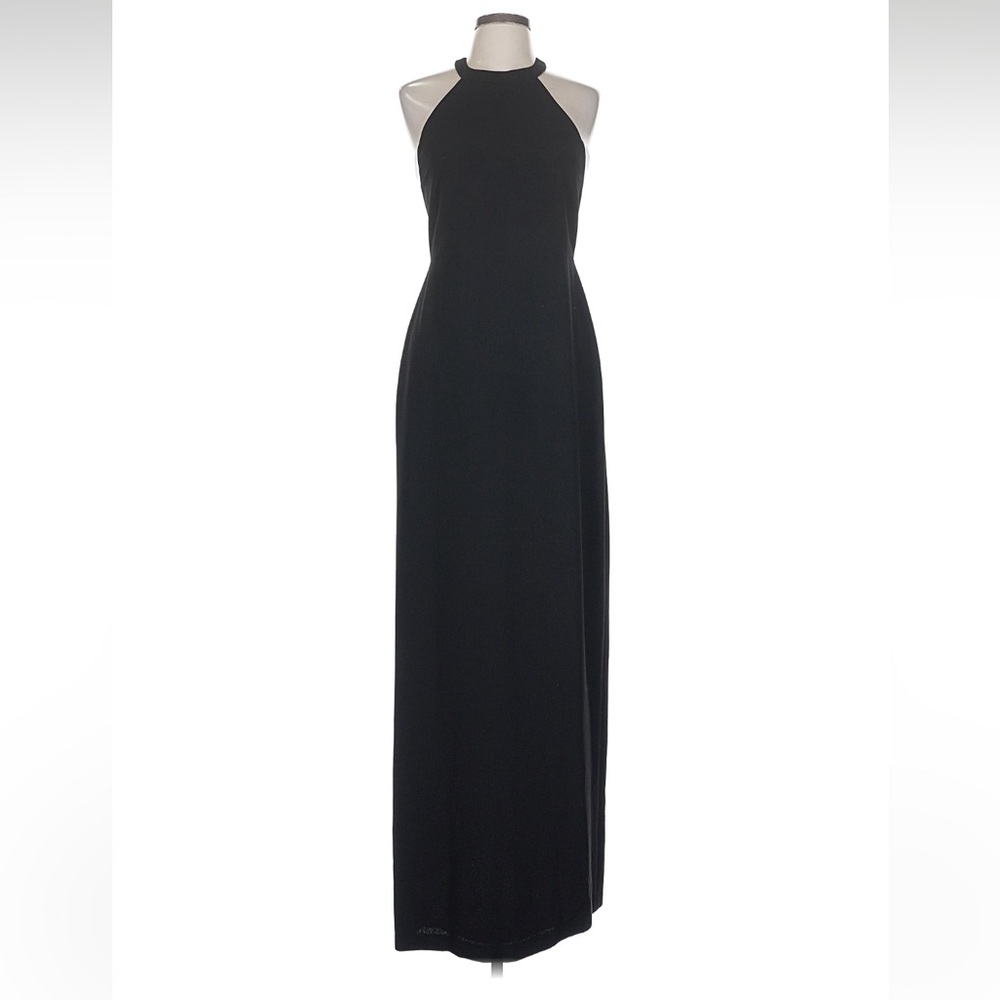 BCBGMaxAzria Black Halter Maxi Dress